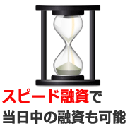 スピード融資で急な出費にも対応できます