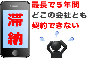 最長で5年間、携帯の契約ができないことも？